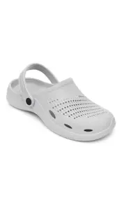Sri Someswara Agencies Men's Classic Casual Sports Clogs/Sandals with Adjustable Back Strap for Adult | Comfortable & Ultra Light and Highly Flexible | Grey Stylish & Anti-Skid| Waterproof & Everyday Use (Grey, UK Footwear Size System, Adult, Men, Numeric, Wide, 7)