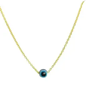 SHINEE Evil Eye Necklace with Blue Glass Bead Pendant, Gold-Toned Chain, Handmade necklace for women stylish Nazar necklace gift for mom, wife, sister, lover