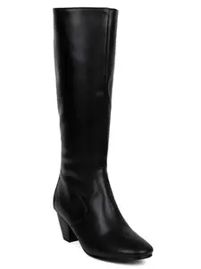 Elle Women's Zip Boots Colour-Black, Size-UK 6