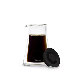 Fellow Fellowes Stagg Double Wall Carafe for Coffee, Handblown Borosilicate Glass, 20 oz/600 mL, Pairs with Stagg [X] or [XF] Pour-Over Drippers for the Perfect Coffee-To-Water Ratio, Clear Glass (1109)