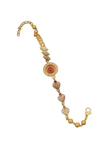 VE - Micro Gold-Plated Traditional Bracelet with AD & Crystal Stones