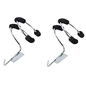 GRANDGLOW Creation Beauty Stainless Steel Hair Dryer Wall Mount Holder Lightweight & Portable Blow Dryer Rack Stand Bracket Durable Bathroom Organizer for Salon & Home (2 PCS)