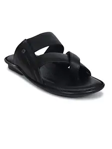 Ajanta Men's Black Outdoor Sandals - 9 UK (43 EU) (CG0768)