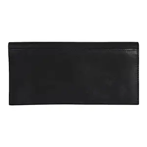 Leatherman Fashion LMN Women Black Genuine Leather Wallet (5 Card Slots)