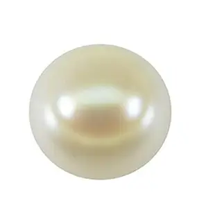 GEMS RIVER White Pearl Gemstone 2.00 Carat Certified Moti Stone for Man and Woman with Lab Certificate (D337)