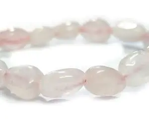 ASTROGHAR Natural Rose Quartz Crystal Tumbled Shaped Bracelet