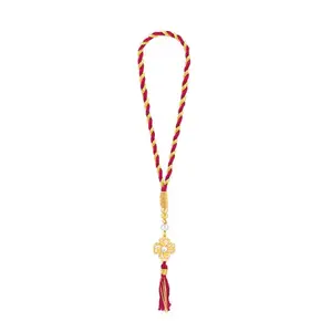 GIVA 925 Silver Golden Fleur Lumba Rakhi|Raksha Bandhan Rakhi for Bhabhi | Gift for Women & Girls | With Certificate of Authenticity and 925 Stamp
