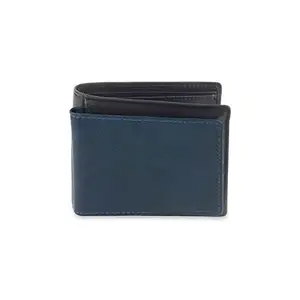 NEWHIDE Designer Genuine Leather Wallet in 2 Colours (Blue & Black) with Extra 7+8 Card Slots. One Year Warranty. RFID Protected