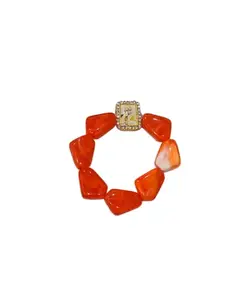 Guruji Bracelet Swaroop in acrylic beads Blessing of Guruji | Guru Ji swaroop Bracelet Jai Guru Ji Maharaj Handmade Bracelets for Men and Women (peach)
