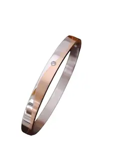 Unisex Gold, Rose Gold & Silver Toned Kada Bracelet Collection - Modern & Traditional Designs with Stone & Om Accents for Everyday Elegance & Gifting