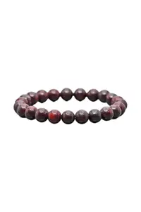 Tingoking Iron Tiger’s Eye Bracelet – Natural Tiger Iron Gemstone Beaded Healing Bracelet for Men & Women – Grounding, Strength & Vitality
