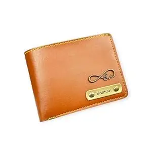 NAVYA ROYAL ART Men's Leather Wallet with Personalised Name with Logo, Green