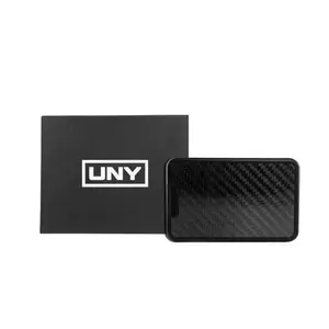 UNY The Royal Black Card Holder Minimalist Metal RFID Blocking Card Wallet | 12 Card Holder Expandable | Money Clip- Elevate Your Style, Security | for Men & Women