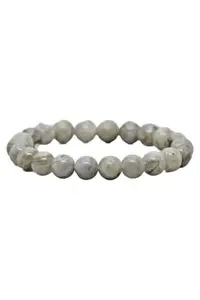 Tingoking Labradorite Gemstone Bracelet – Natural 8mm Beads, Adjustable Unisex Healing Bracelet for Intuition & Protection