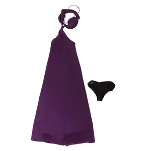 UJEAVETTE® 1/6 Halter Neck Long Dress Formal Skirt for 12'' Female Figure Body Purple