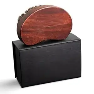 SID Boar Bristle Beard Brush, Wooden Grooming Tool, Travel-Friendly Design, Detangles and Styles