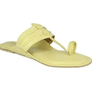 Inc.5 Shoes Women Flat Fashion Sandal 100865_Yellow