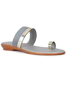 Bata Women's NYRA Grey Sandal-4 Kids UK (5612063)