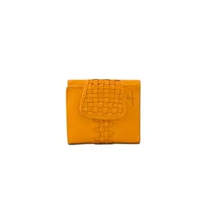 KOMPANERO Genuine Leather Women's Wallet (C_10151-MUSTARD)