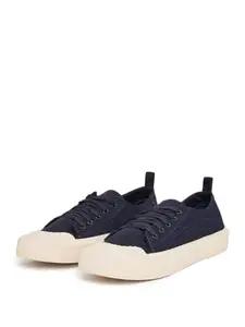Styli Men's Navy Blue Canvas Lace up Casual Shoes