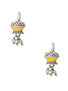 Sawwaisa Exclusive Latest Stylish Oxidized Silver Clip On Earrings for Women Girls, Non-Piercing Cute Silver Color Fake Cartilage Earrings