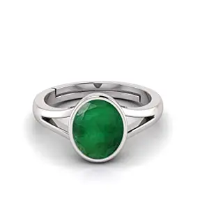TODANI JEMS Certified 4.25 Ratti 3.62 Carat Emerald Panna Gemstone Ring For Women's and Men's