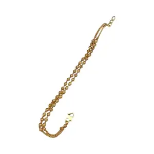 Generic Gold Brass Bracelet for Women | No Stone | Free Size | 3j876q_Bracelets_FS_382