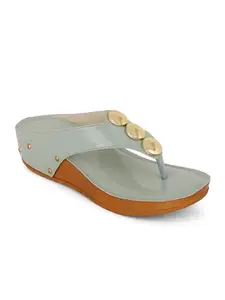 iconics Women Sandal,Pista Green,UK-7