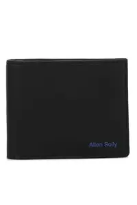 Allen Solly Men Black Solid Leather Wallet