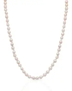Gehna Jaipur Baroque Shaped Freshwater Pearl Necklace NM-1162 (White)