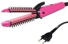 51- 2N2 3 In 1 Professional Straightener Crimper Roller Hair Styler For Women(Multi-Colour)