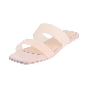 Metro Women Pink Synthetic Leather Flat Slip-on Fashion Sandal UK/6 EU/39 (41-39)