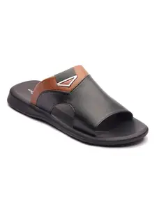 Michael Angelo Black Sandal style Slippers For Men for Casual wear (MA-2772)