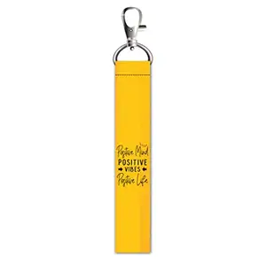ISEE 360® Positive Mind Positive Life Quotes Lanyard Bag Tag with Swivel Lobster for Gift Luggage Bags Backpack Laptop Bags Students Employees L X H 5 X 0.8 INCH