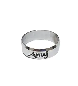 DSC Customized Ring for Boys & Girls, Men & Women With Your Name Lazer Engraved Finish,"Personalized Silver ring a Unique Symbol of You" (19)
