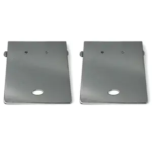 Metal Mounting Plates, Grey, Set of 2, Wall Brackets with Pre-Drilled Holes