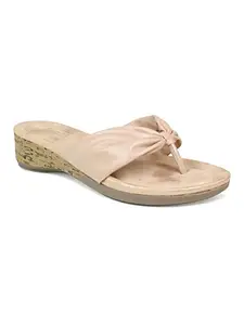 Inc.5 Shoes Women Wedge Heel Fashion Sandal 100952_L.Peach