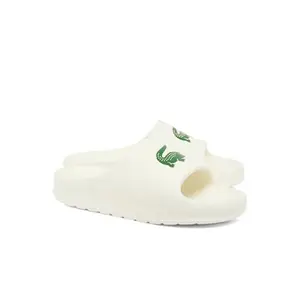 Lacoste Men's NRM022 Off White/Dark Green_1Y5 Slipper-9 Kids UK (48CMA0022)