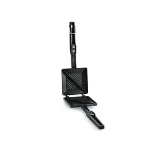 Non-Stick Gas Sandwich Toaster | Portable & Lightweight 400g | Black Coated | 34cm Length | 11x11cm Bread Pocket | Stove Top Grill Sandwich Maker | Easy to Use & Clean