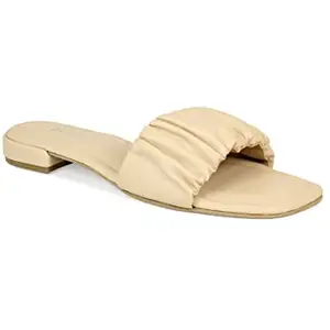 Inc.5 Shoes Women Flat Fashion Sandal 100962_L.Beige