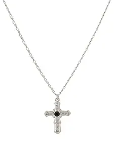 Viraasi Unisex Cross Pendant Necklace with Chain