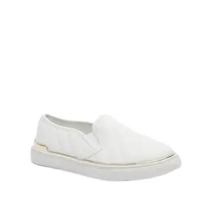 shoexpress Women's Solid Quilted Slip-On Loafers White (XQ1113-2)