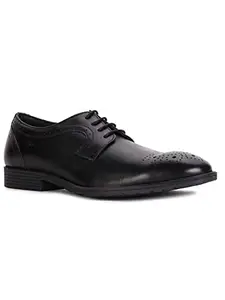 Bata Mens Tango Derby Black Leather Formal Shoes