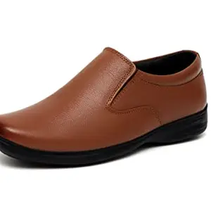 ARAMISH Tan Genuine Leather Slipon Formal Shoes for Men - 6 UK