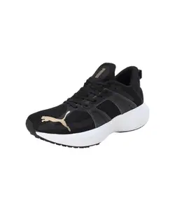 Puma Womens Scend Progressive WNS Res Black-Team Gold Running Shoe - 6 UK (31210801)