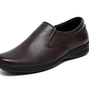 ARAMISH Brown Pure Leather Office Formal Shoes for Men - 9 UK