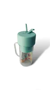 JAWL Electric Fruit Mixer, Portable Juicer Cup Rechargeable Safe 4 Blades Small for Home for Apple Juice