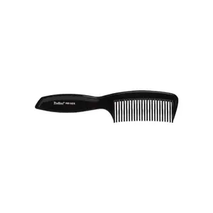 ZODIAC Professional Hair Double Row Hair Detangler Comb for Unisex Adult in Black Gloss