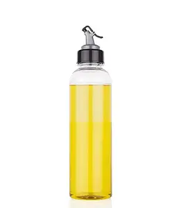 Oil Dispenser | 1000ml Crystal Clear Transparent Unbreakable Oil Bottle for Kitchen | Easy Flow Oil and Vinegar Bottle