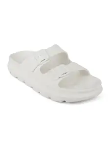 Carlton London Men's Slip-On Buckle Slider Colour-OFF WHITE, Size-UK 9